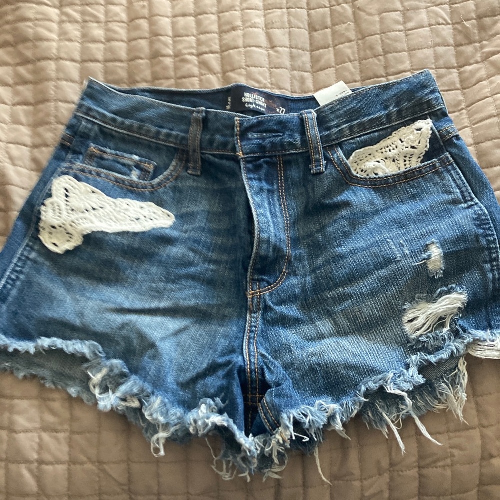 Women’s high waisted Hollister jean shorts- 5